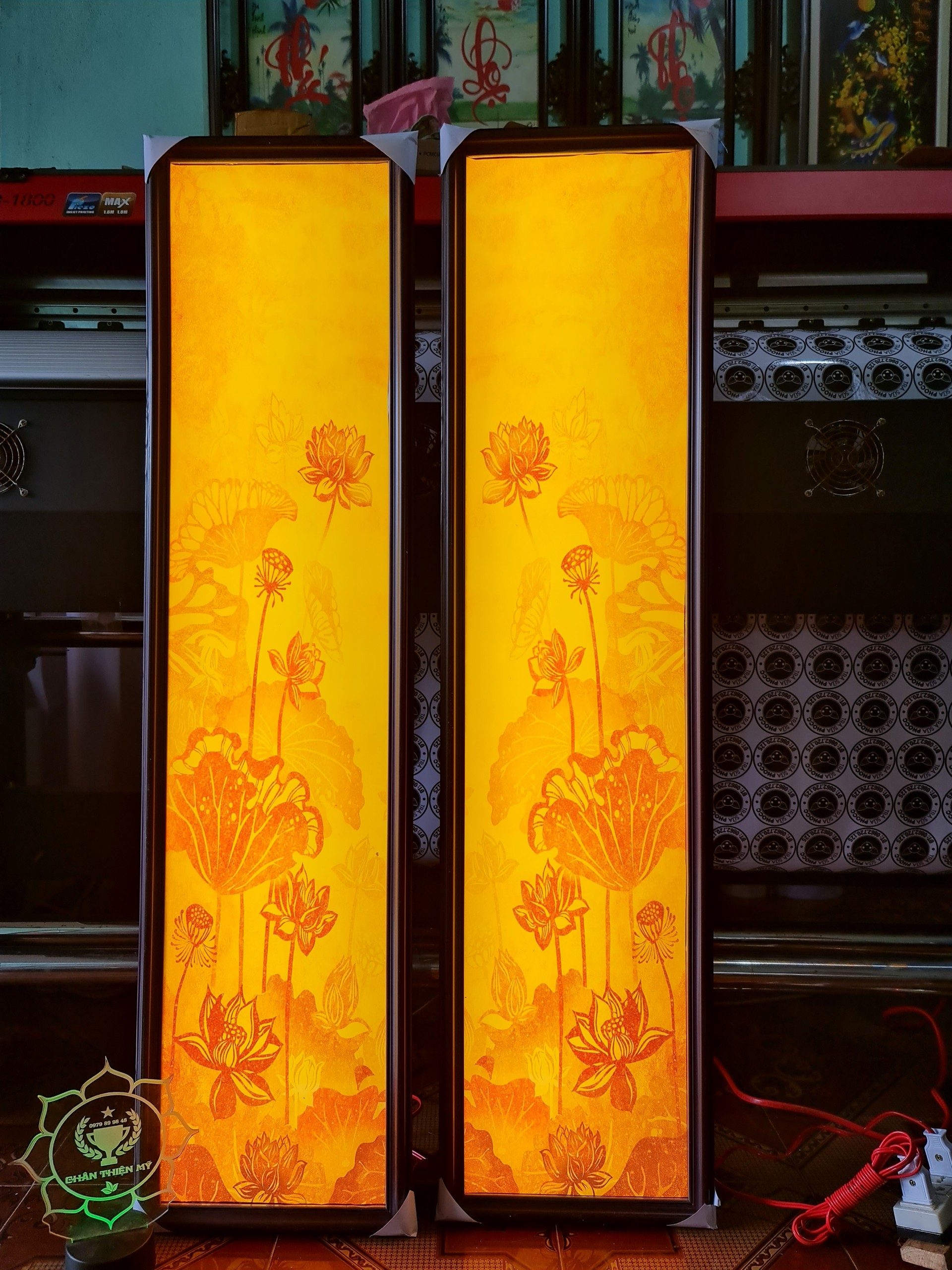 Tranh trúc chỉ in đôi dọc MS 03