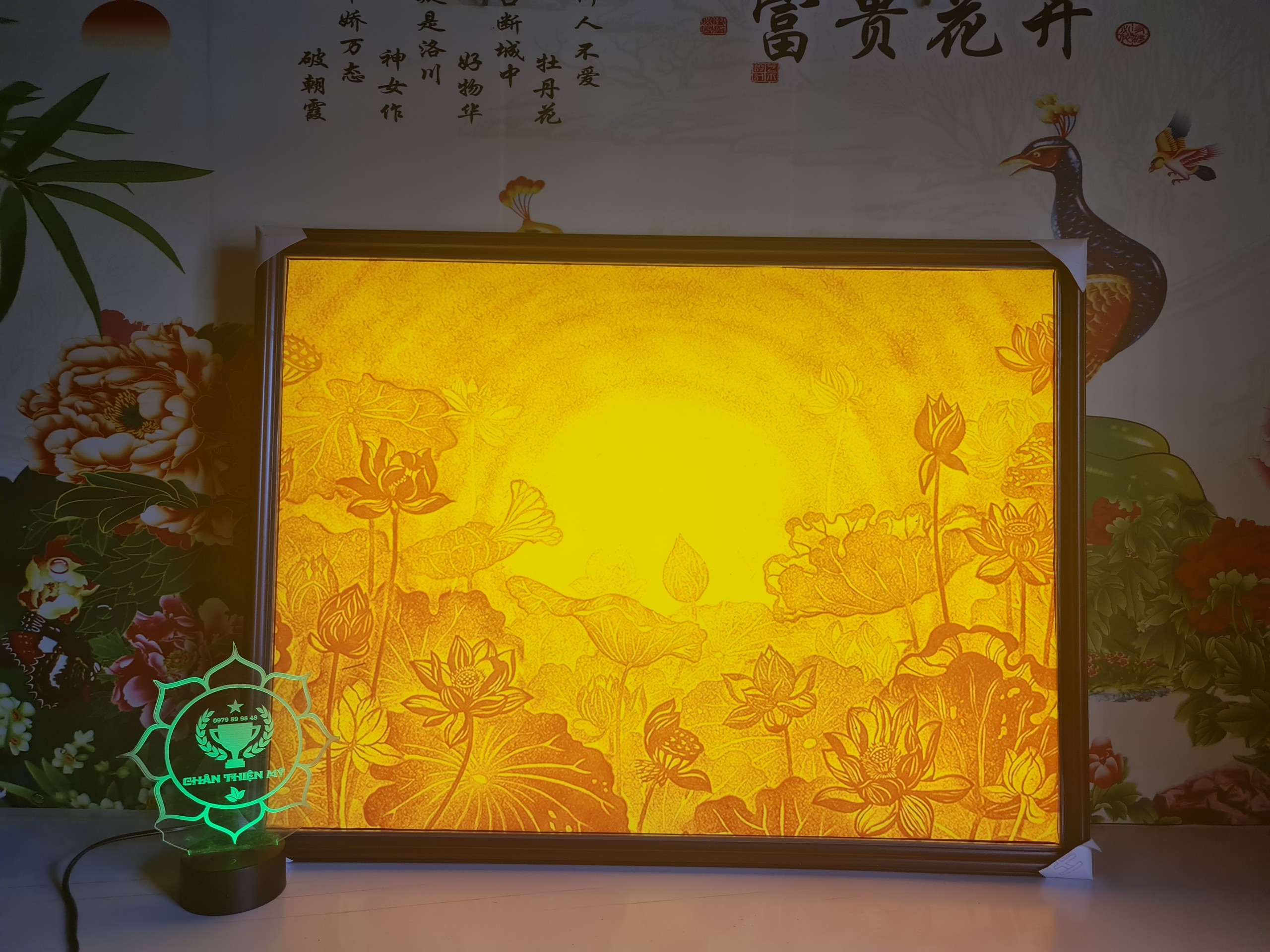 Tranh trúc chỉ in hình chữ nhật TC 62