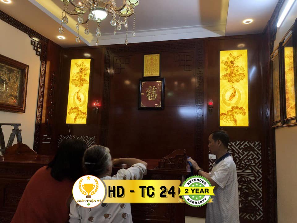 Tranh trúc chỉ in đôi dọc MS 24