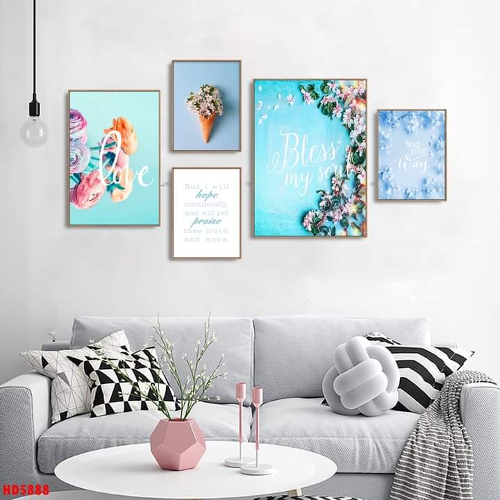 Bộ 5 bức tranh treo Phòng khách_PK7