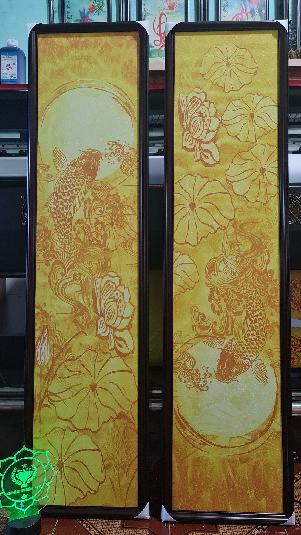 Tranh trúc chỉ in đôi dọc TC_HD 34