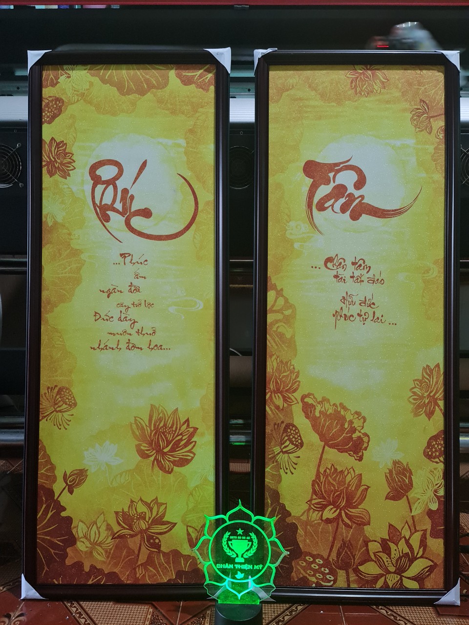 Tranh trúc chỉ in đôi dọc TC_TD 30
