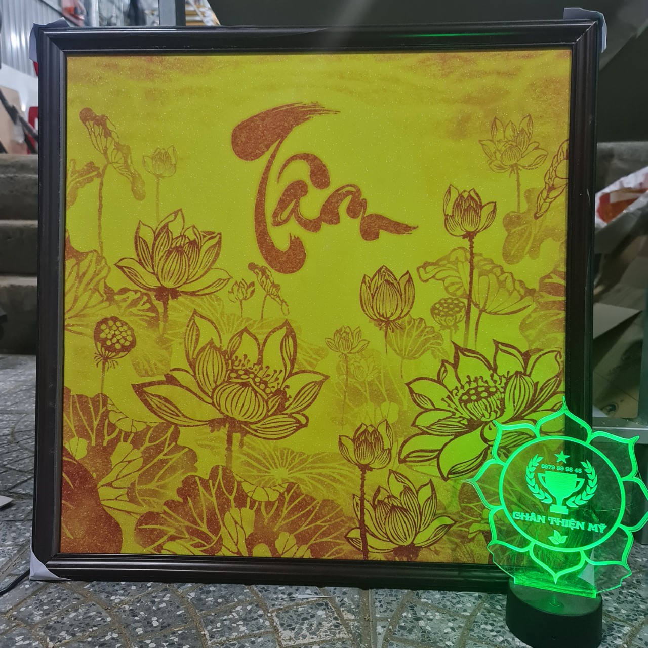 Tranh trúc chỉ in vuông TC_IV 58