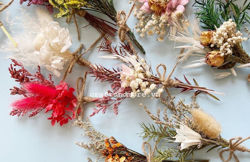 Bó hoa khô mini đẹp vintage Craft & More Vietnam