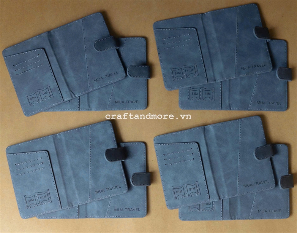 Bọc hộ chiếu - passport case màu xanh pastel