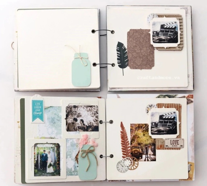 Phụ kiện trang trí thiệp, scrapbook chủ đề hoa lá