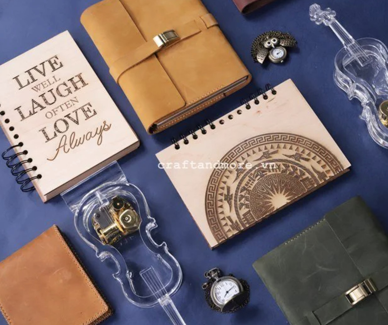 Sổ tay da khắc tên theo yêu cầu