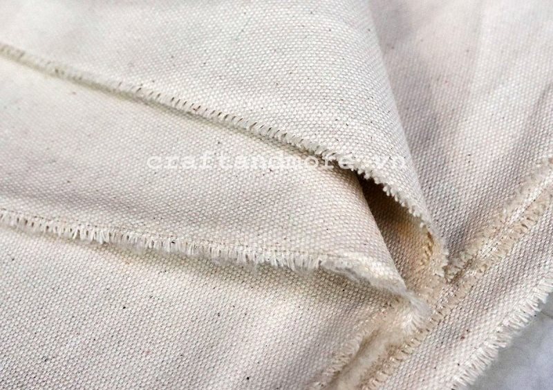 Vải bố canvas cotton vải linen trơn trắng