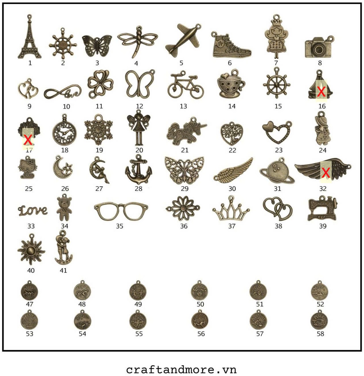 Bảng charm Passport cover miễn phí khắc tên, trang  trí charm, in logo, cá nhân hóa