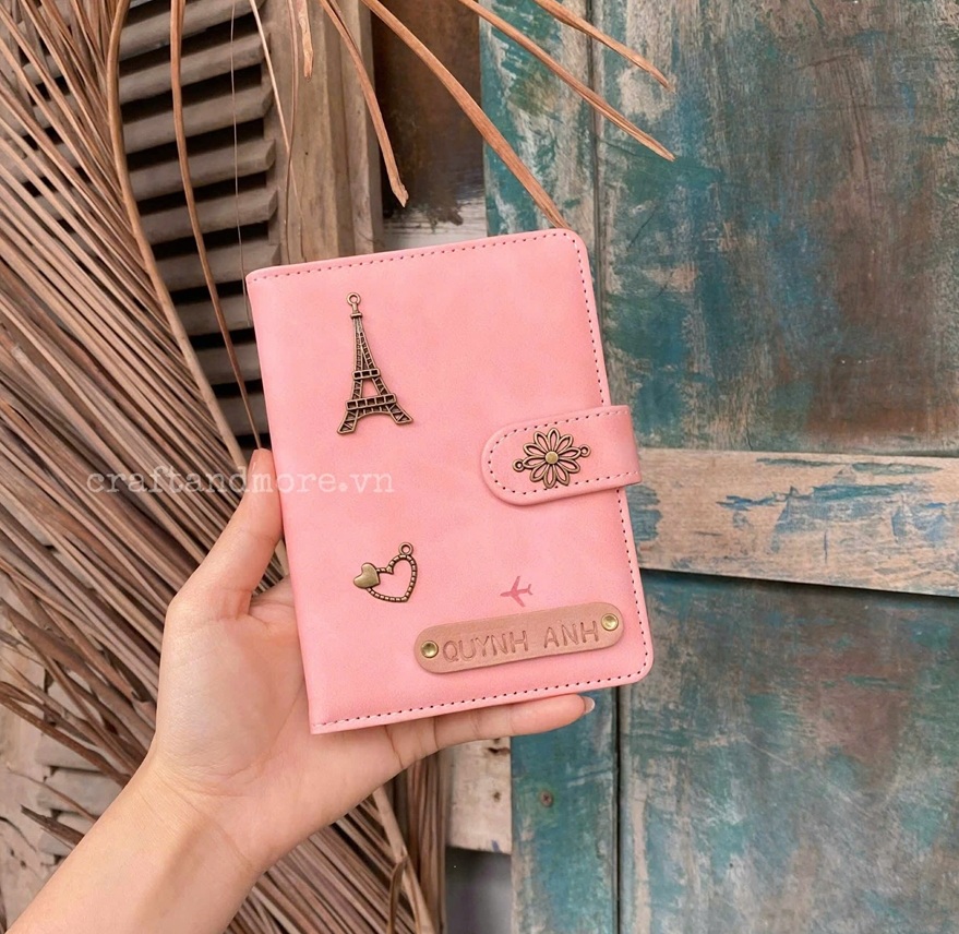 Ví Passport Cover Đựng Hộ Chiếu Khắc Tên Riêng