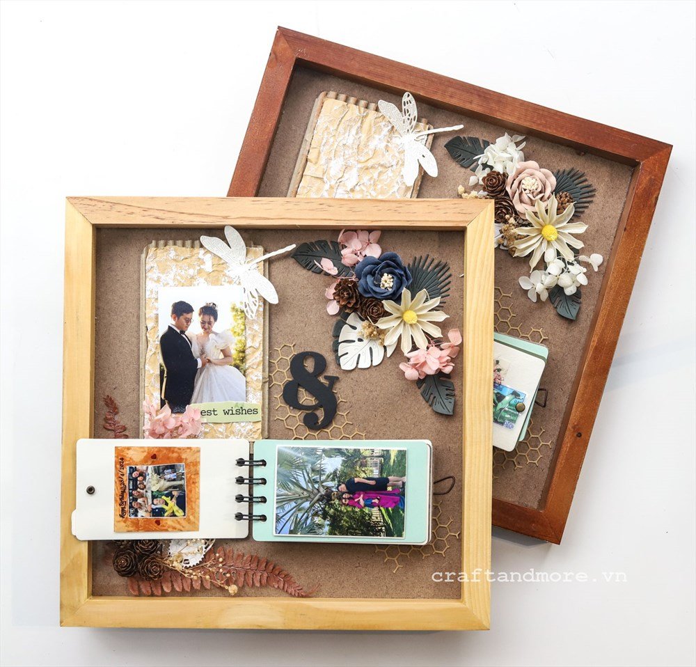 Phụ kiện trang trí thiệp, scrapbook, khung ảnh chủ đề hoa lá