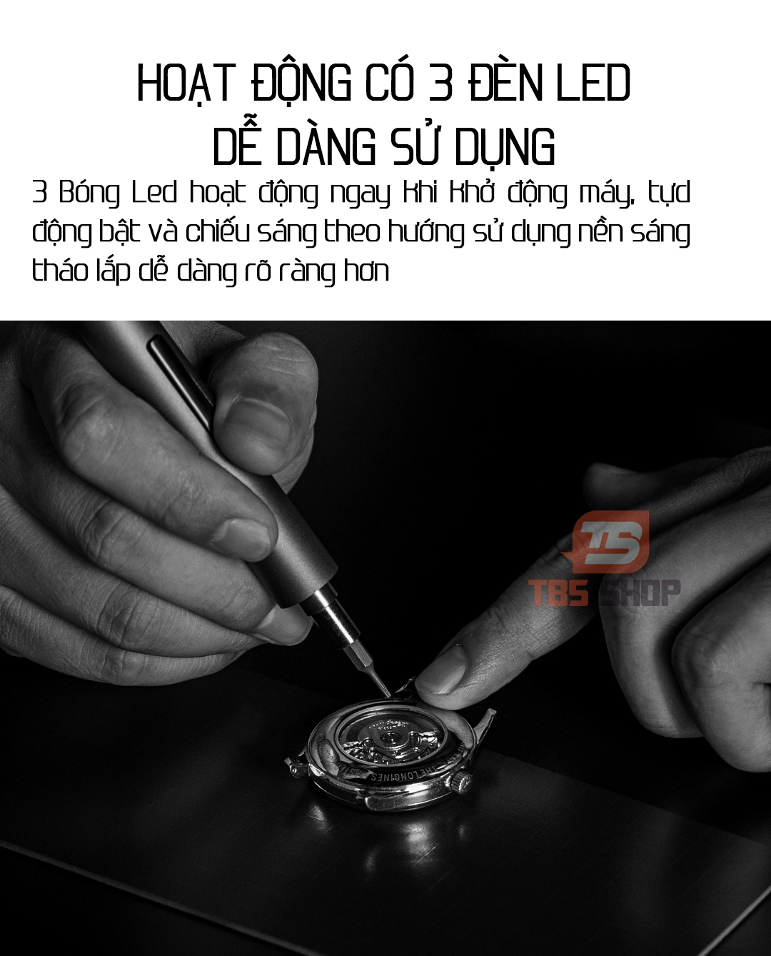 đèn led của bộ tua vít điện xiaomi
