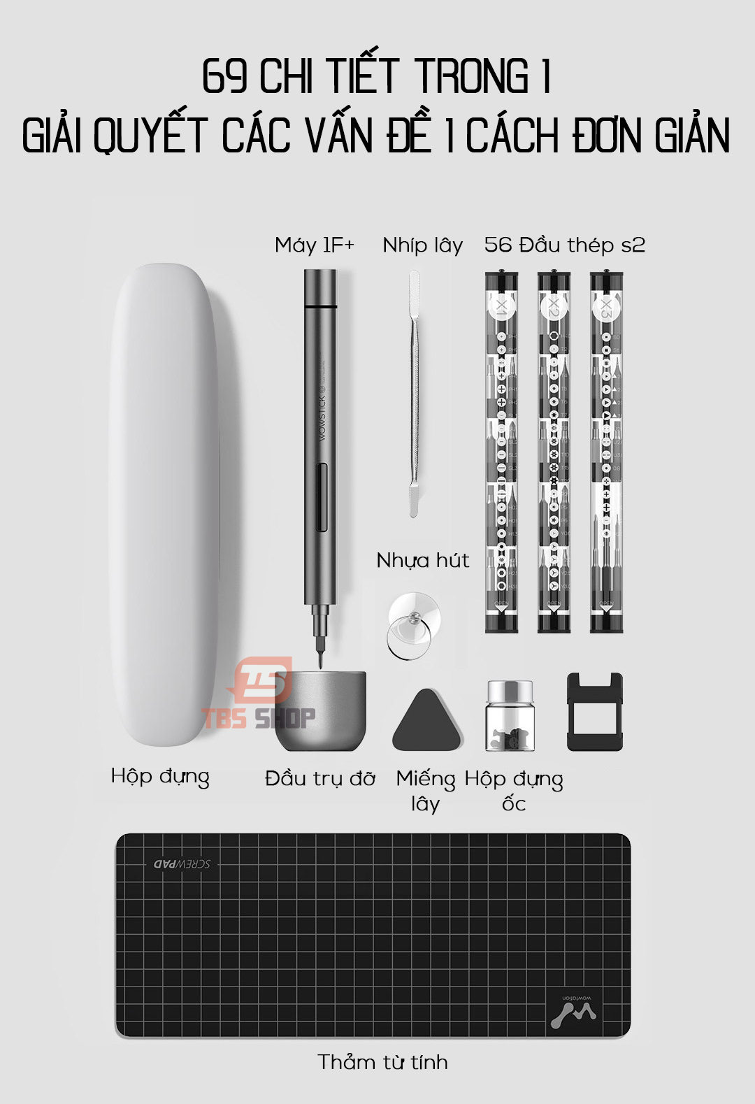 chọn bộ tua vít điện wowstick