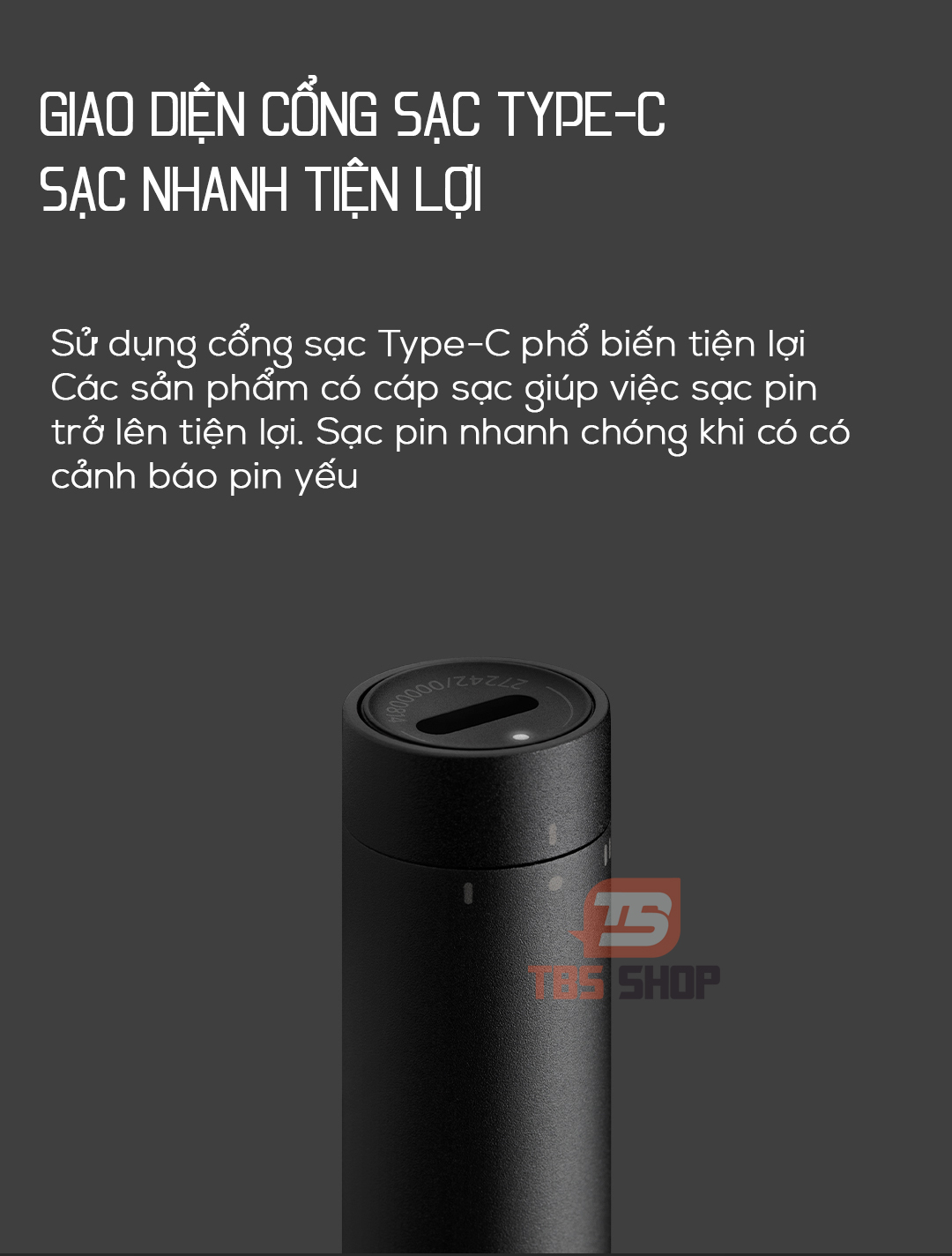 cổng sạc của tua vít điện xiaomi