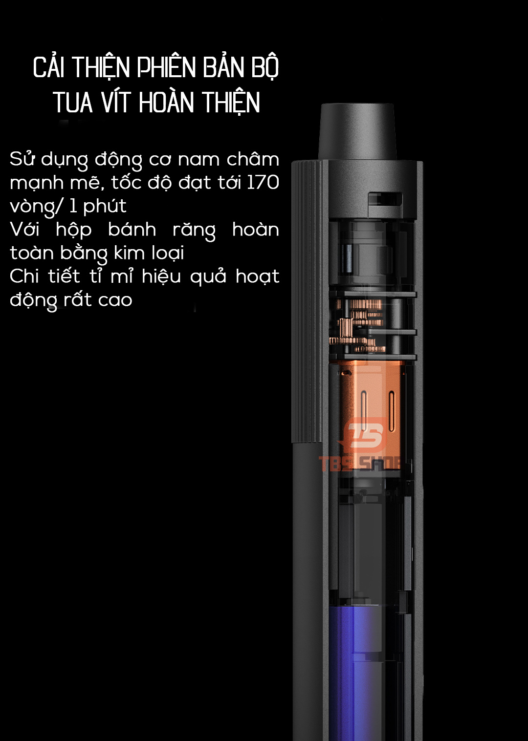 thân vỏ của bộ tua vít điện xiaomi