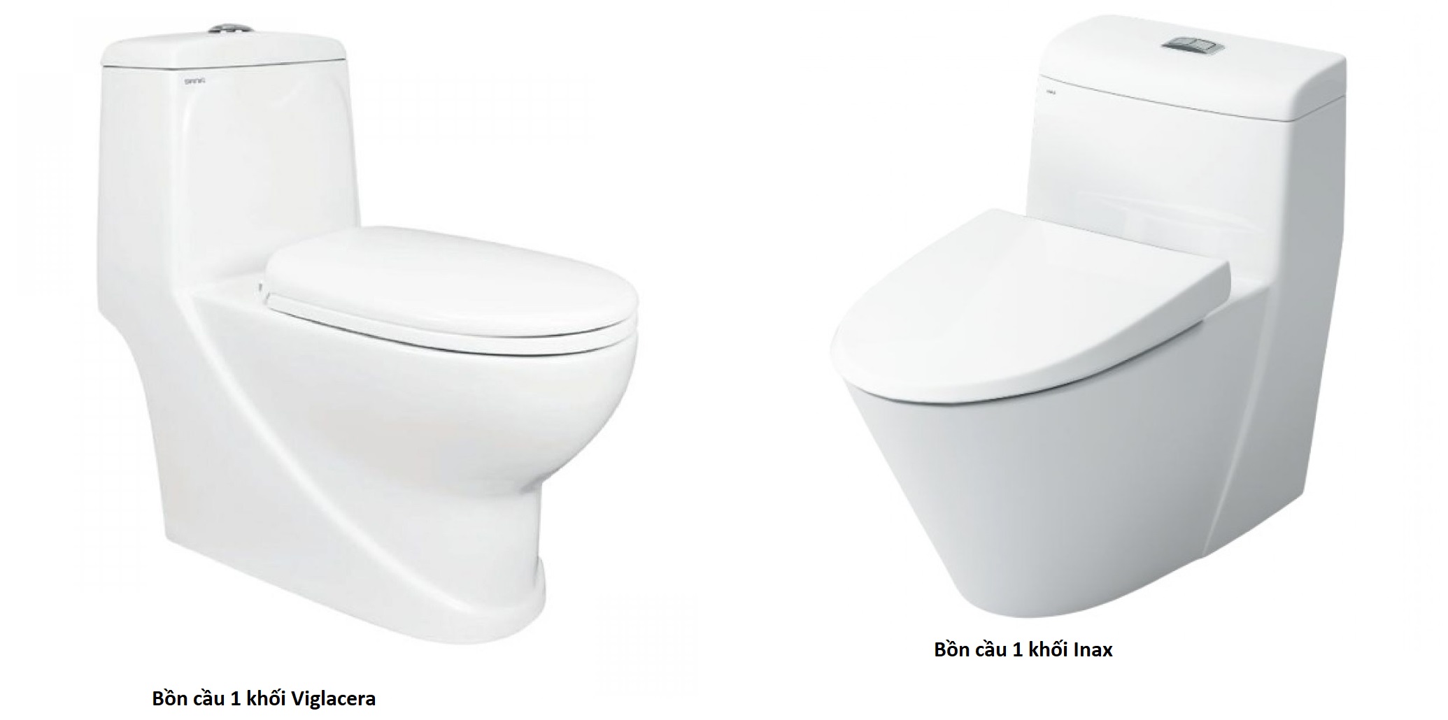 So sánh bồn cầu Inax với bồn cầu Viglacera