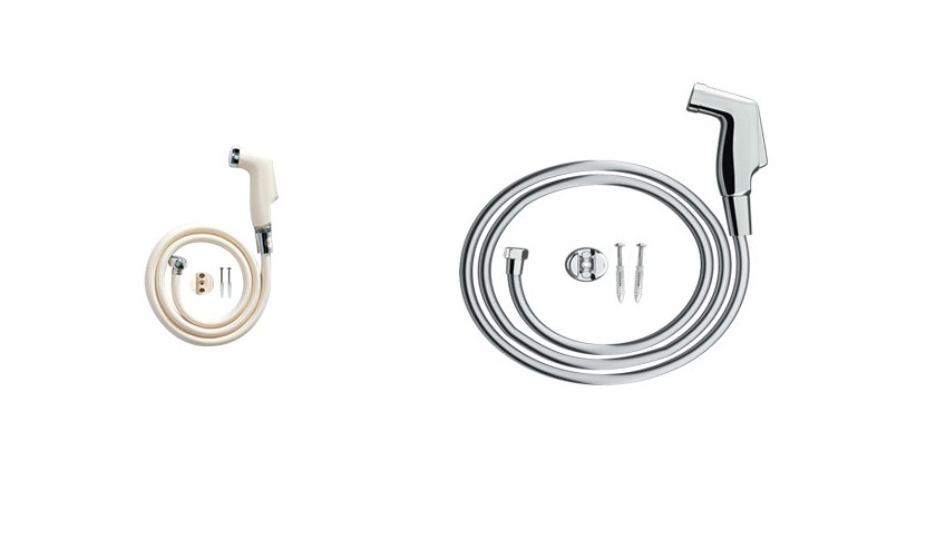 Vòi xịt vệ sinh Inax có hai loại là loại nhựa và loại bằng inox