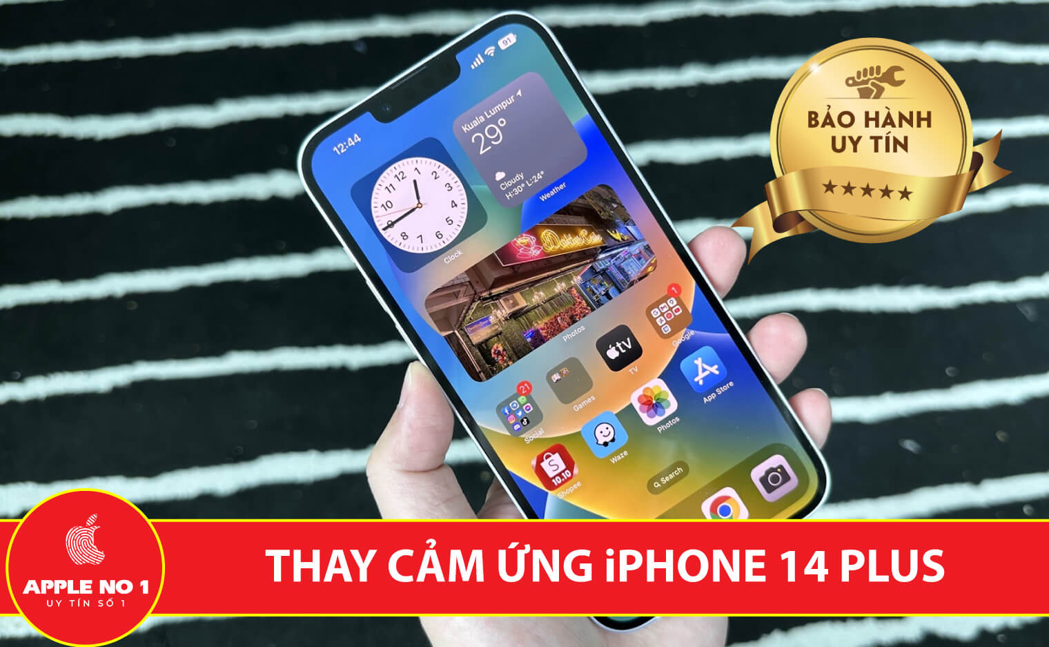 Thay kính cảm ứng iPhone 14 Plus chất lượng, lấy ngay tại Hà Nội