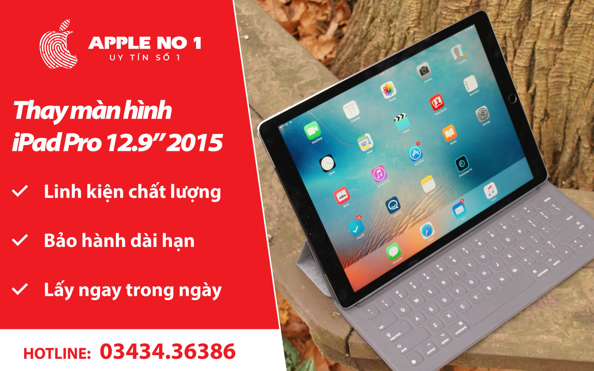 thay màn hình ipad pro 12.9 inch 2015 - apple no.1