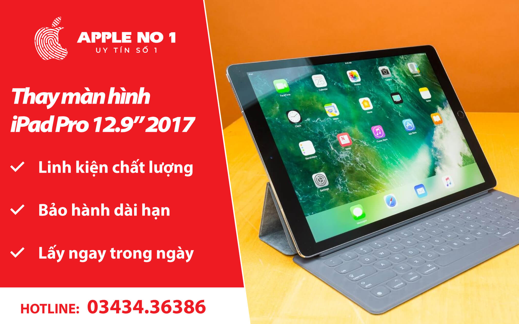 thay màn hình ipad pro 12.9 inch 2017 - apple no.1