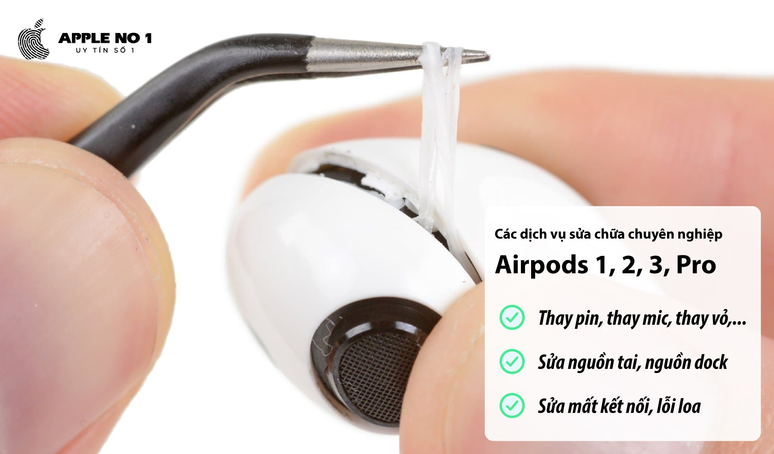 Các dịch vụ sửa Airpods chuyên nghiệp tại Apple No.1