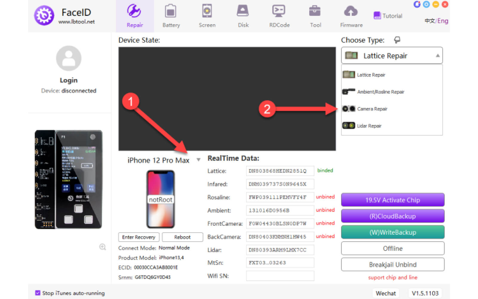 Hướng dẫn sử dụng Luban L3 Mini để fix Camera bị lỗi
