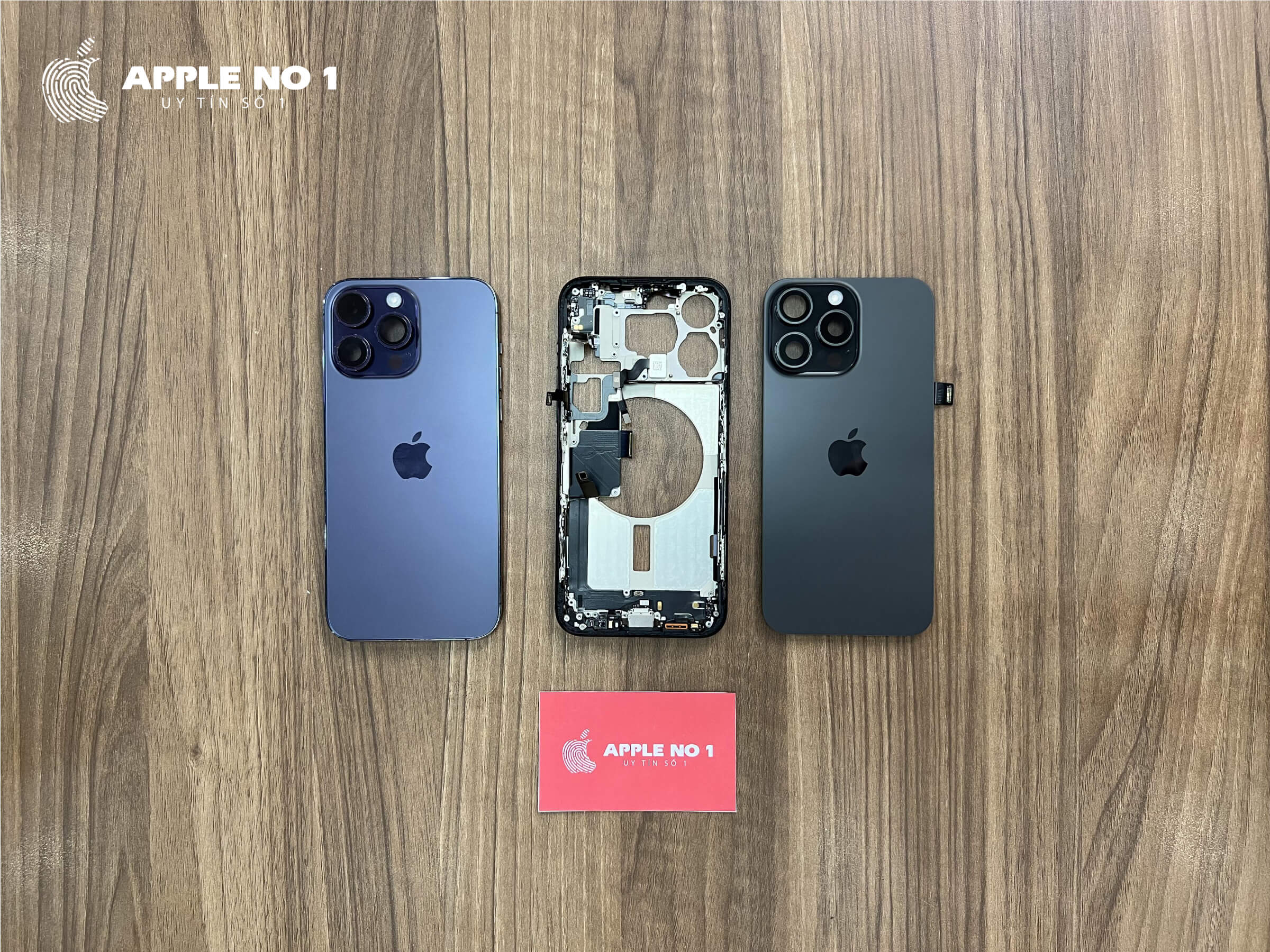 So sánh sườn vỏ, kính lưng iPhone 14 Pro Max và iPhone 15 Pro Max