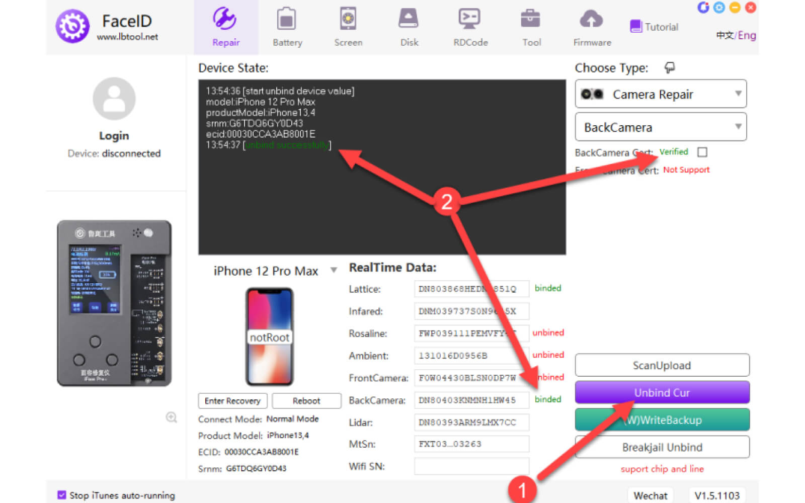 Hướng dẫn sử dụng Luban L3 Mini để fix Camera bị lỗi