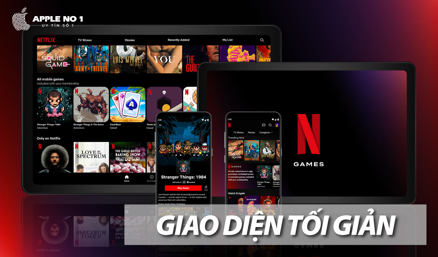 Netflix voi giao dien don gian, de su dung