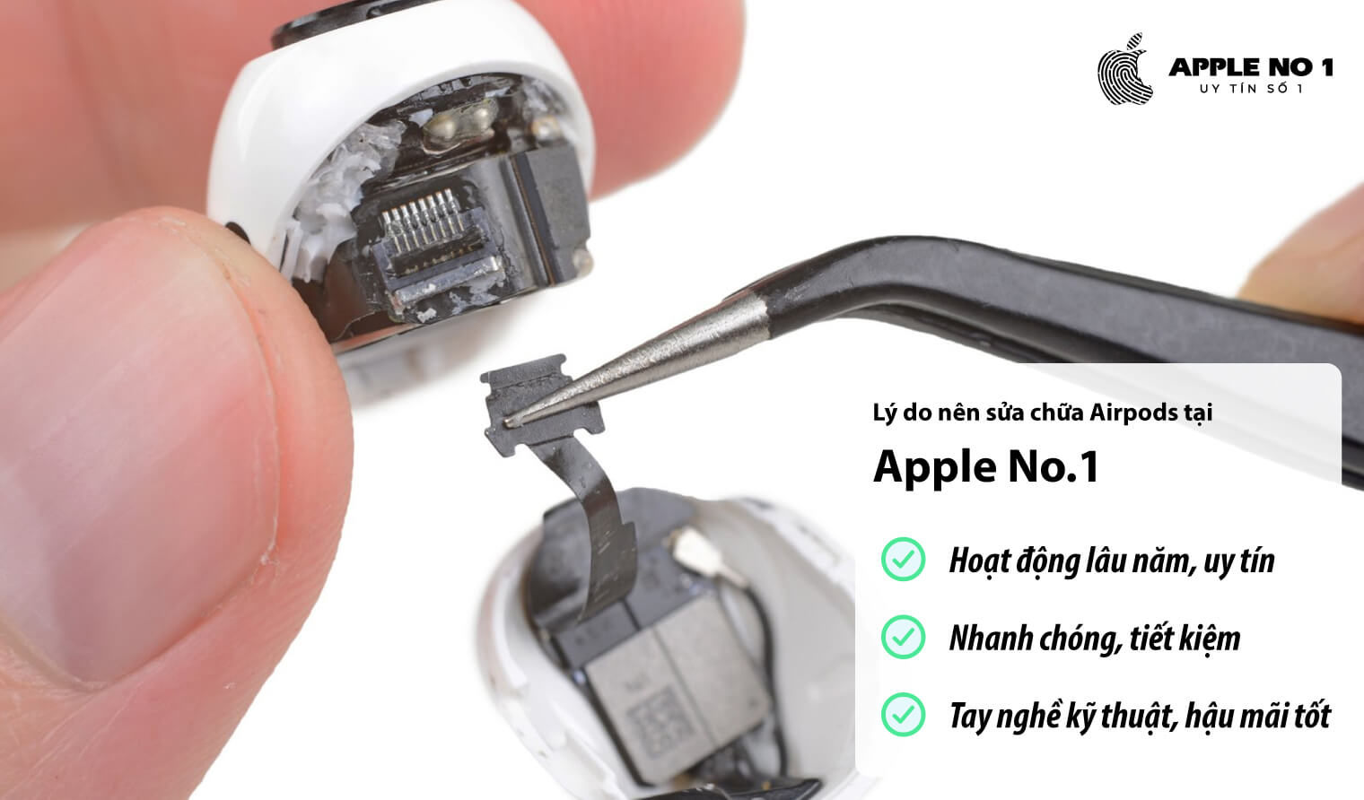 Lý do nên lựa chọn dịch vụ thay sửa AirPods tại Apple No.1