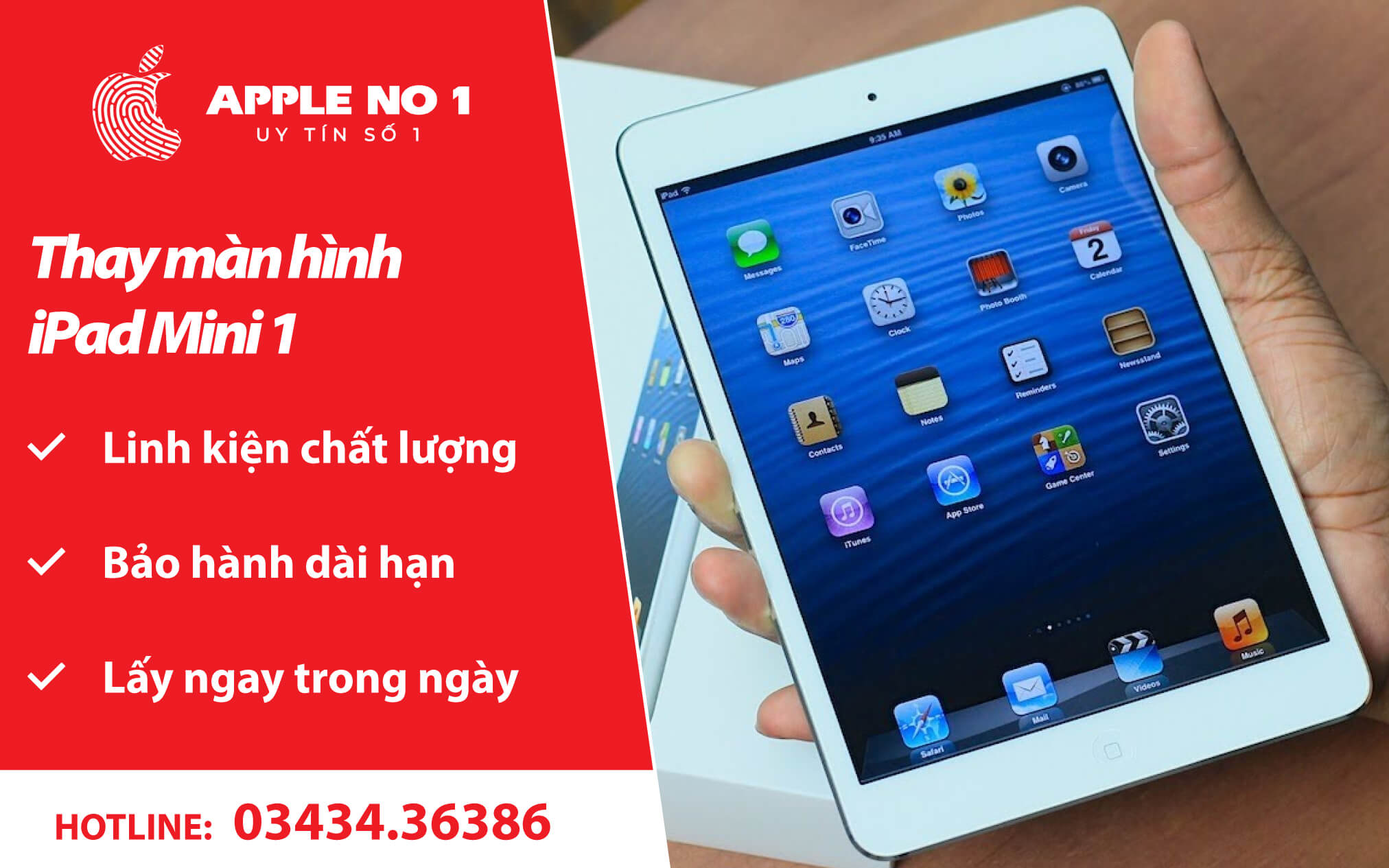 thay màn hình ipad mini 1 - apple no.1