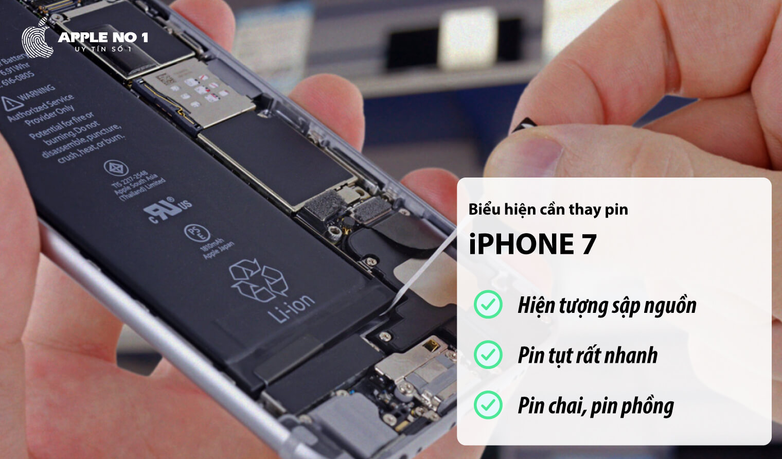 dau hieu pin iphone 7 bi hong