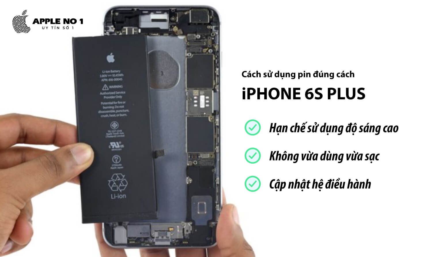 cach su dung pin iphone 6s plus dung cach