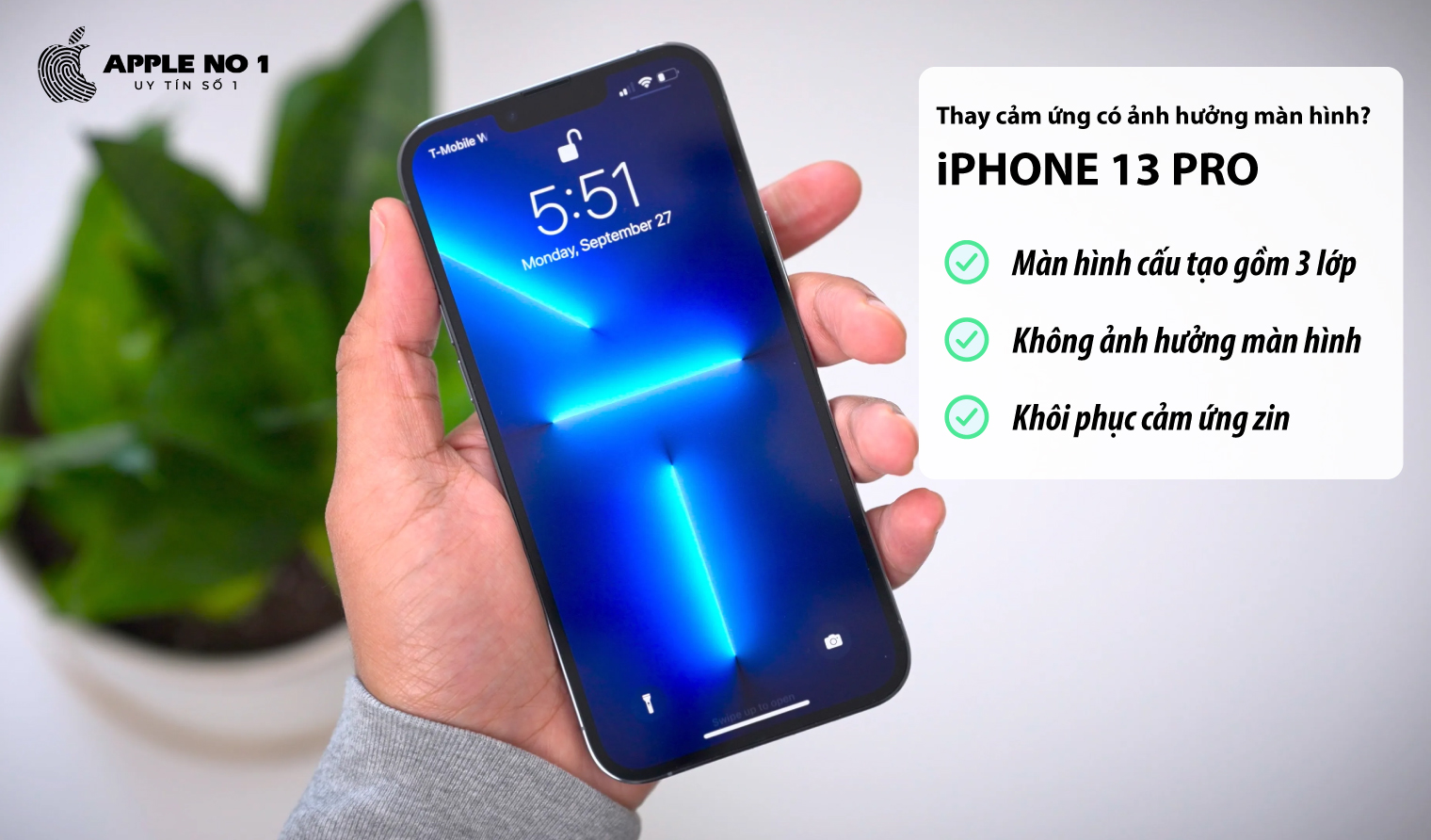 thay cam ung iphone 13 pro co anh huong den man hinh khong?