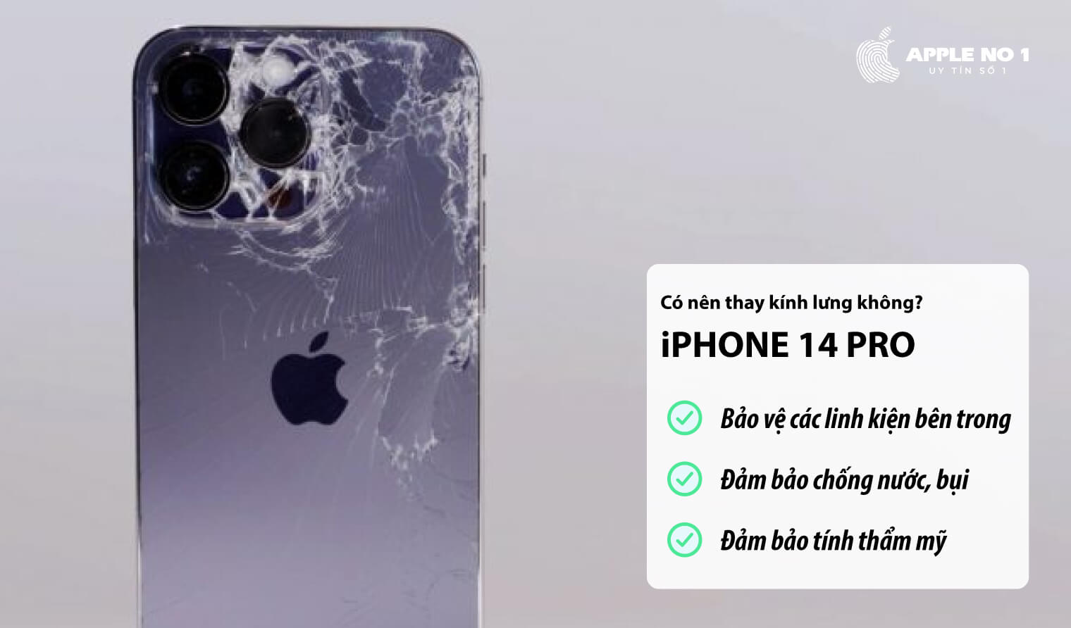 Có nên thay kính lưng sau iPhone 14 Pro?