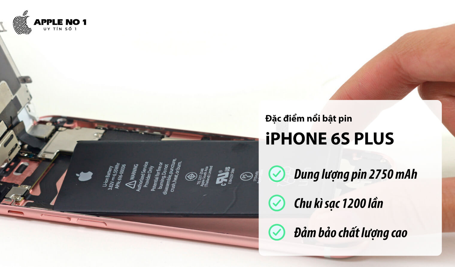 iPhone 6s plus dung luong pin 2750 mAh