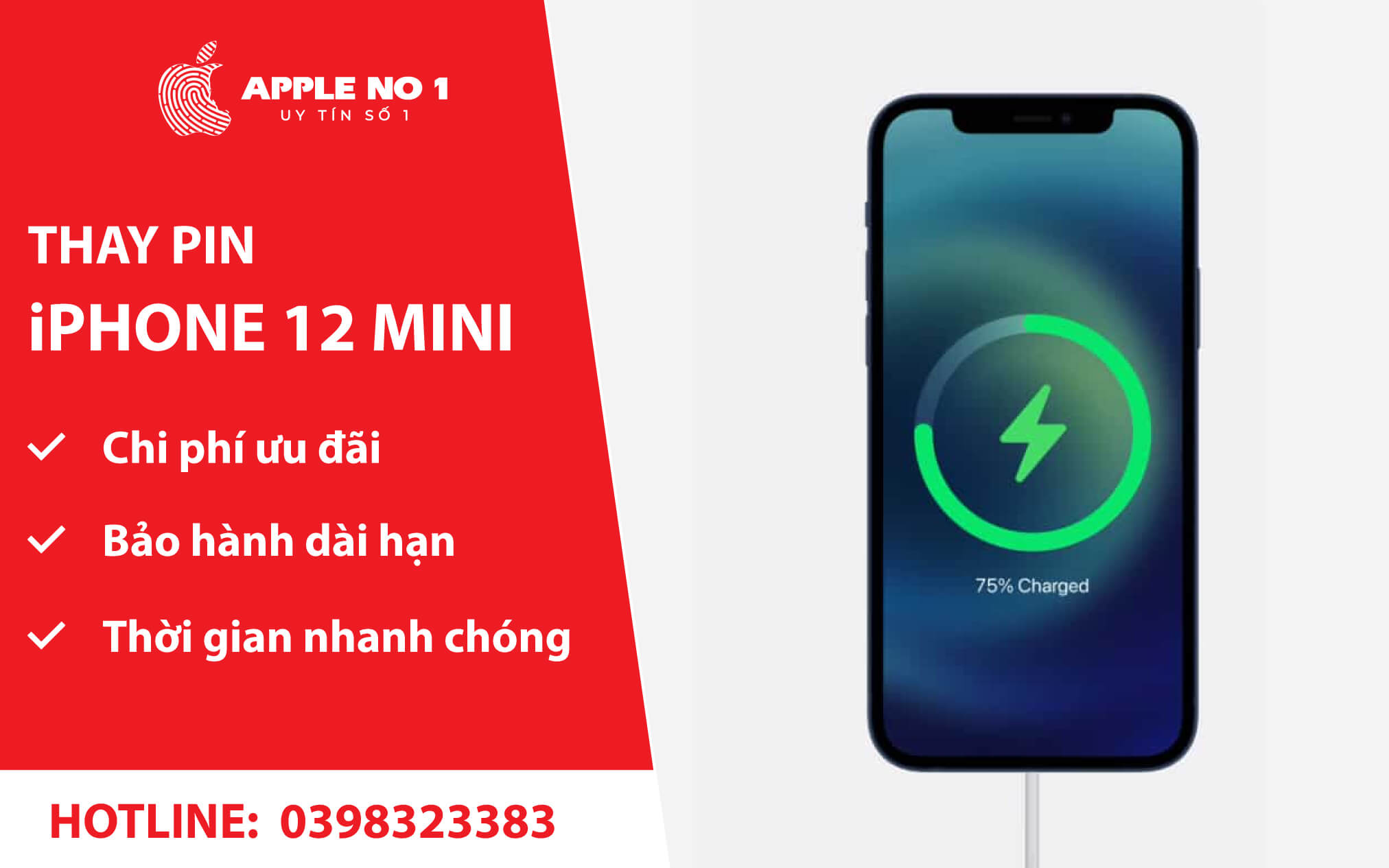 Dich vu thay pin iPhone 12 mini appleno1.vn