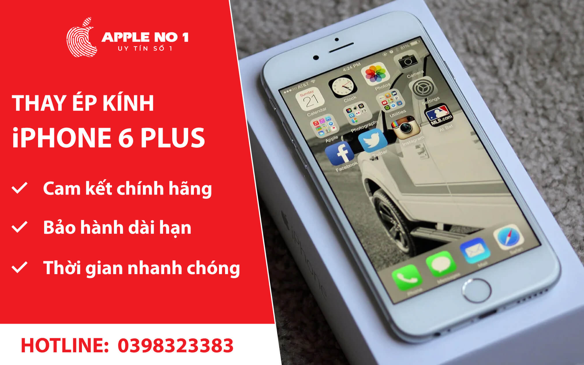 dia chi thay ep kinh iphone 6 plus uy tin, chuyen nghiep tai apple no.1