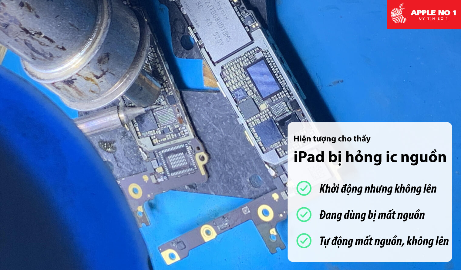 Hiện tượng iPad bị hỏng ic nguồn