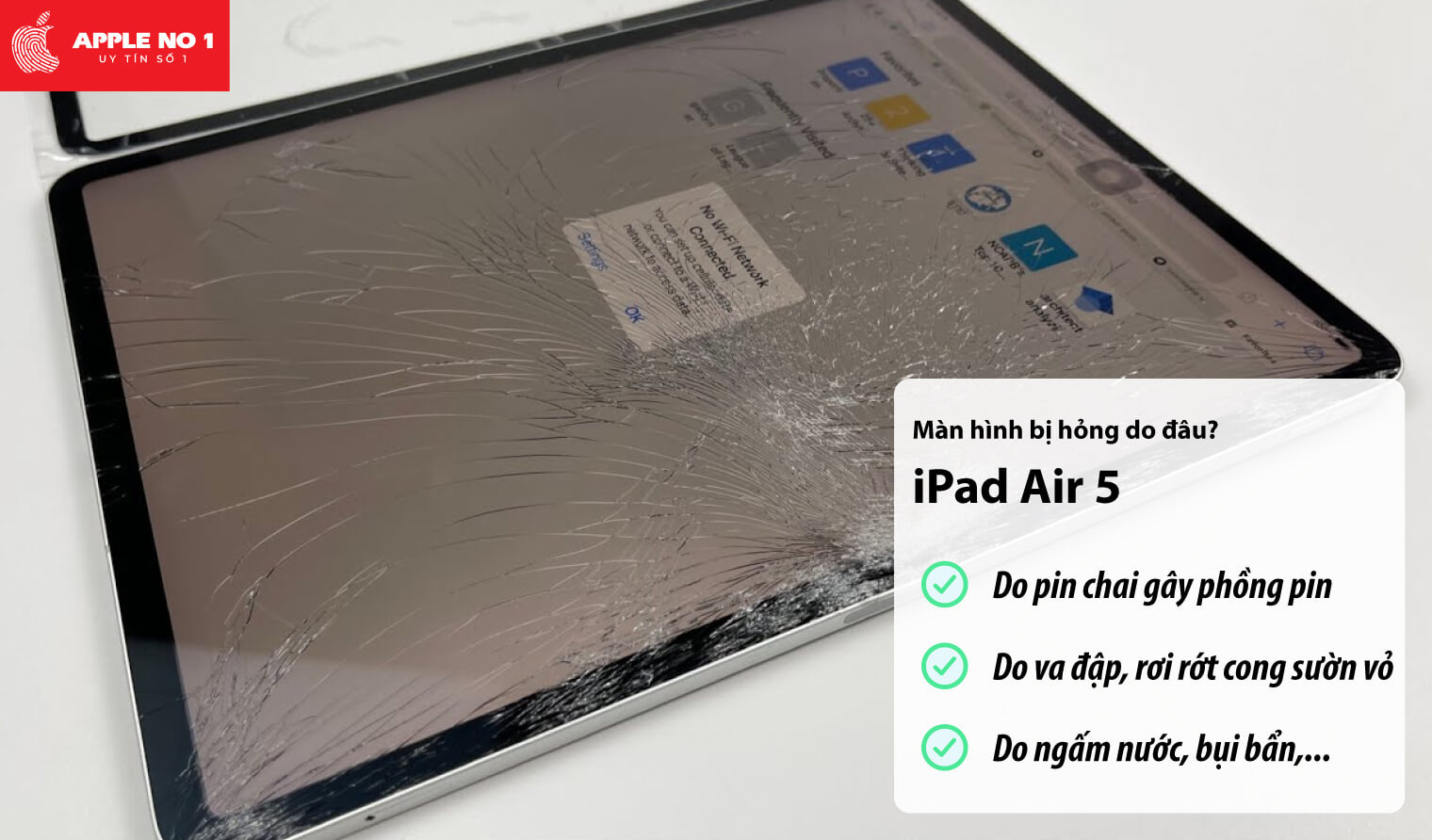 Màn hình iPad Air 5 bị hỏng do đâu?
