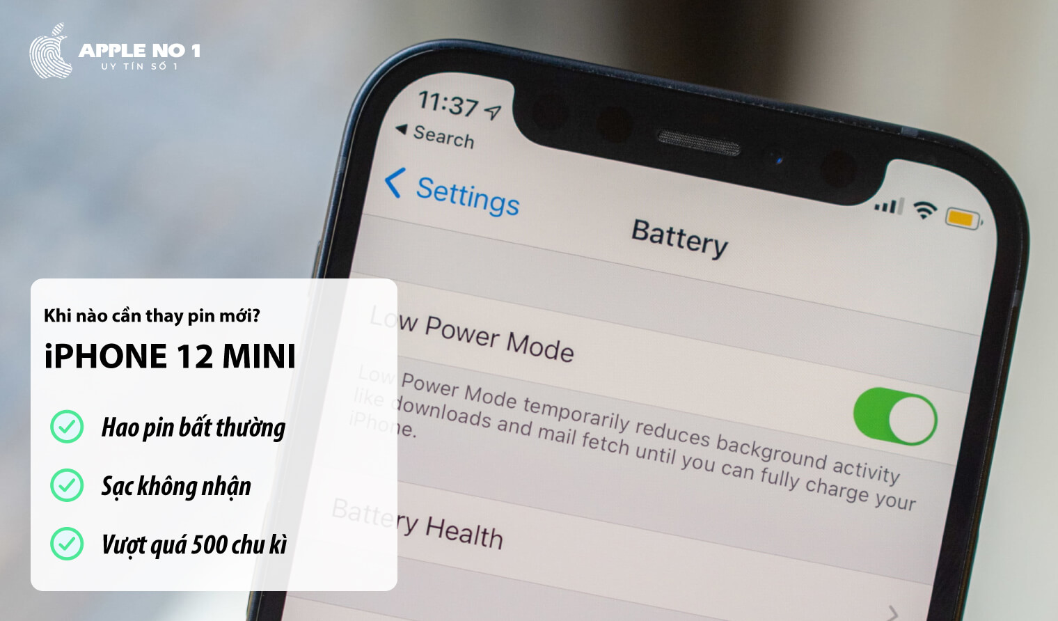 Khi nao can thay pin iPhone 12 mini?