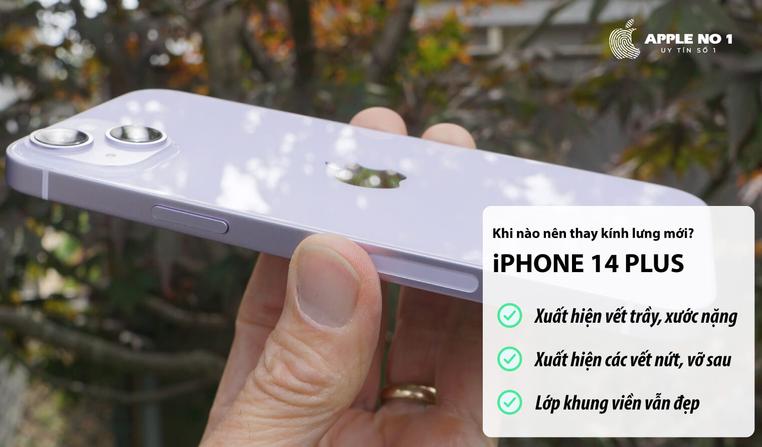 Khi nào nên thay kính lưng sau iPhone 14 Plus?