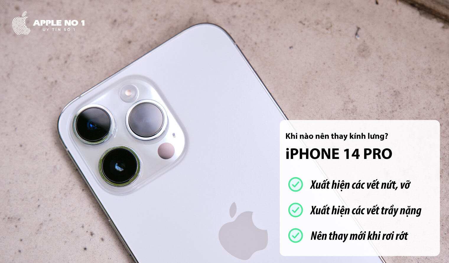 Khi nào nên thay kính lưng iPhone 14 Pro?