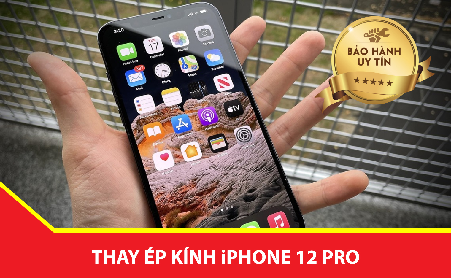 thay ep kinh iphone 12 pro