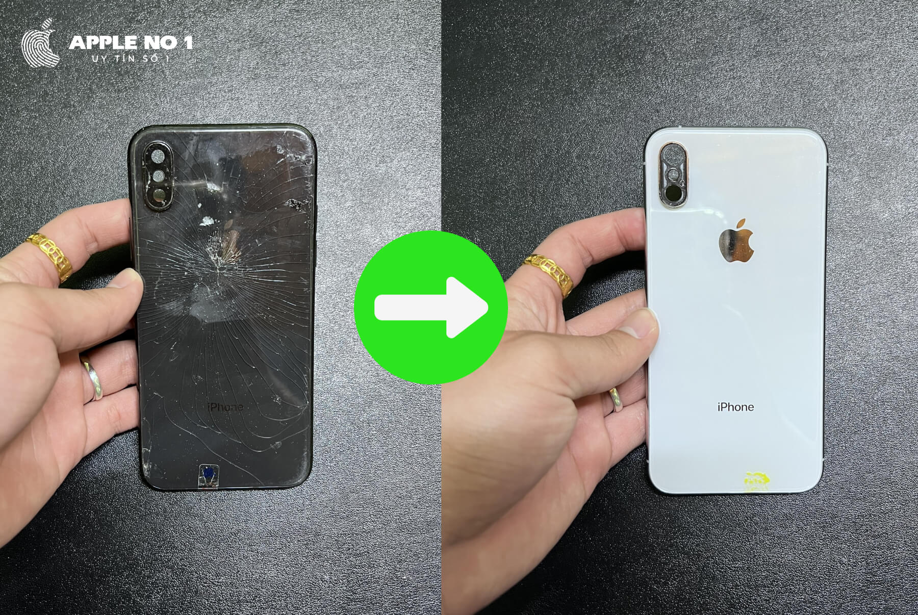Dich vu thay mat kinh lung dien thoai iPhone X gia re uy tin tai Ha Noi