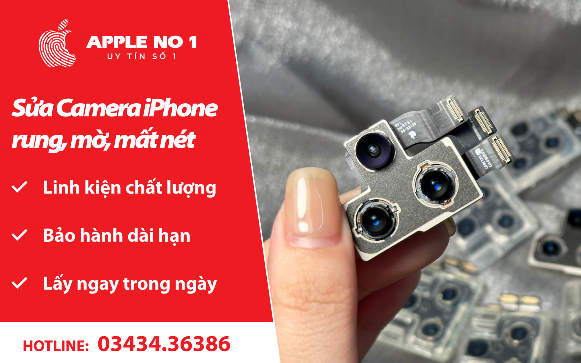 địa chỉ sửa camera iphone bị rung, mờ, mất nét hà nội uy tín - appleno1