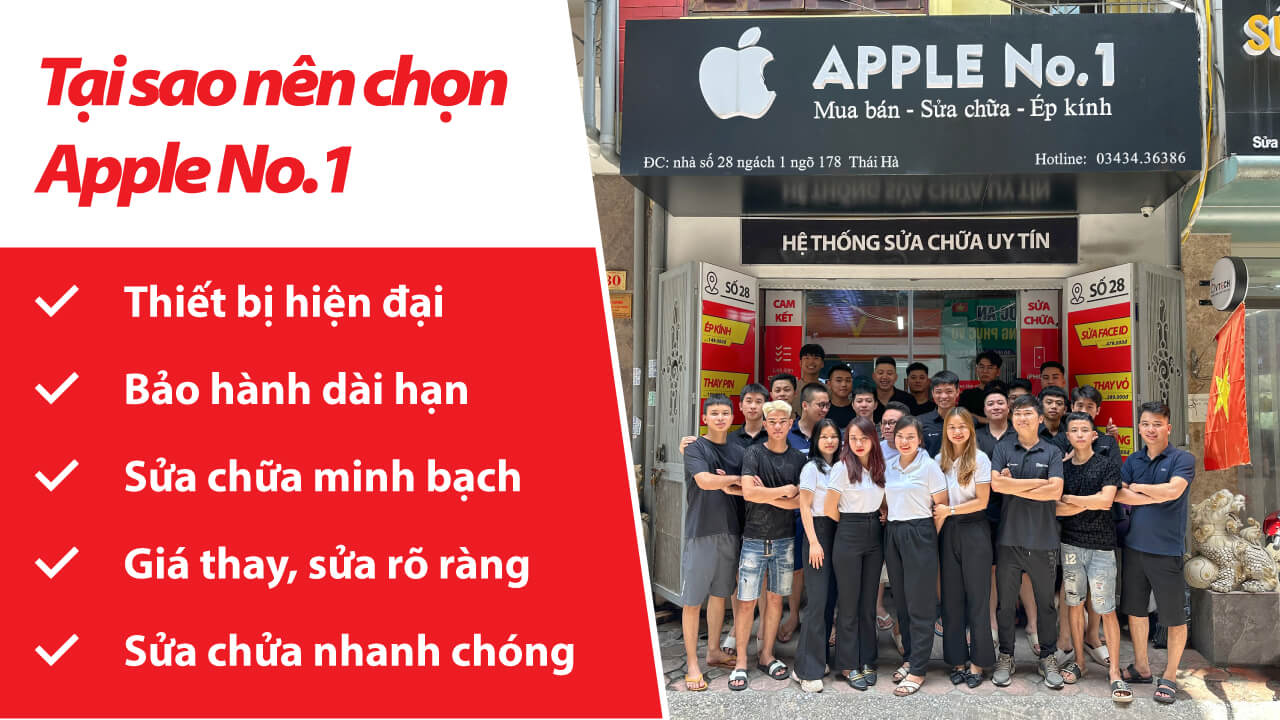 Lý do giúp bạn an tâm khi chọn sửa ipad mất face id Hà Nội tại Apple No.1