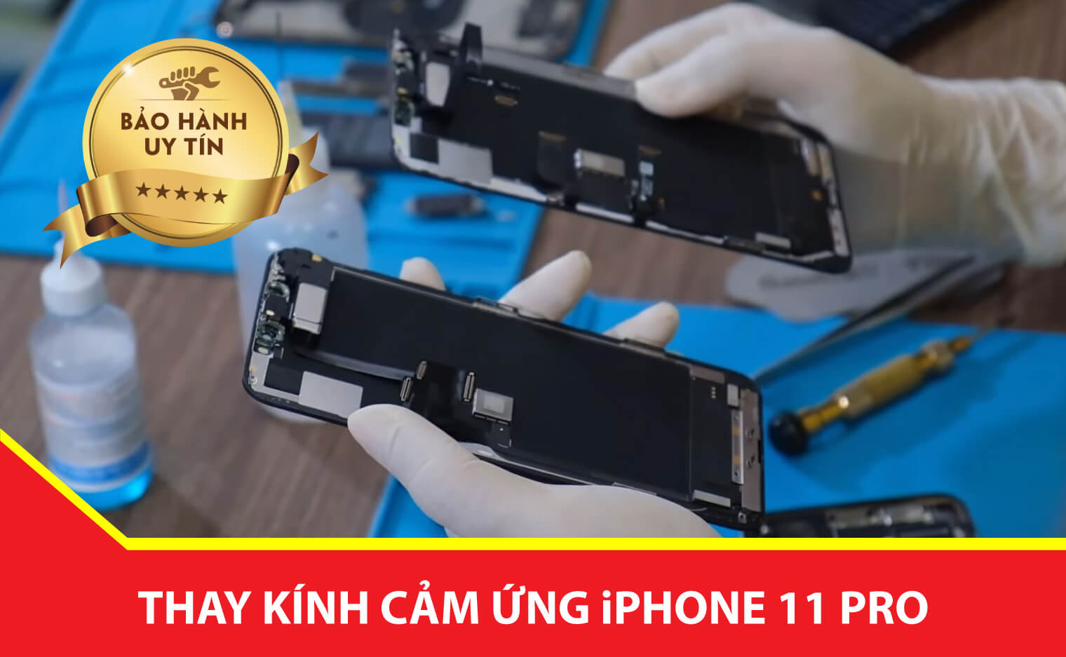 Thay kinh cam ung iPhone 11 Pro
