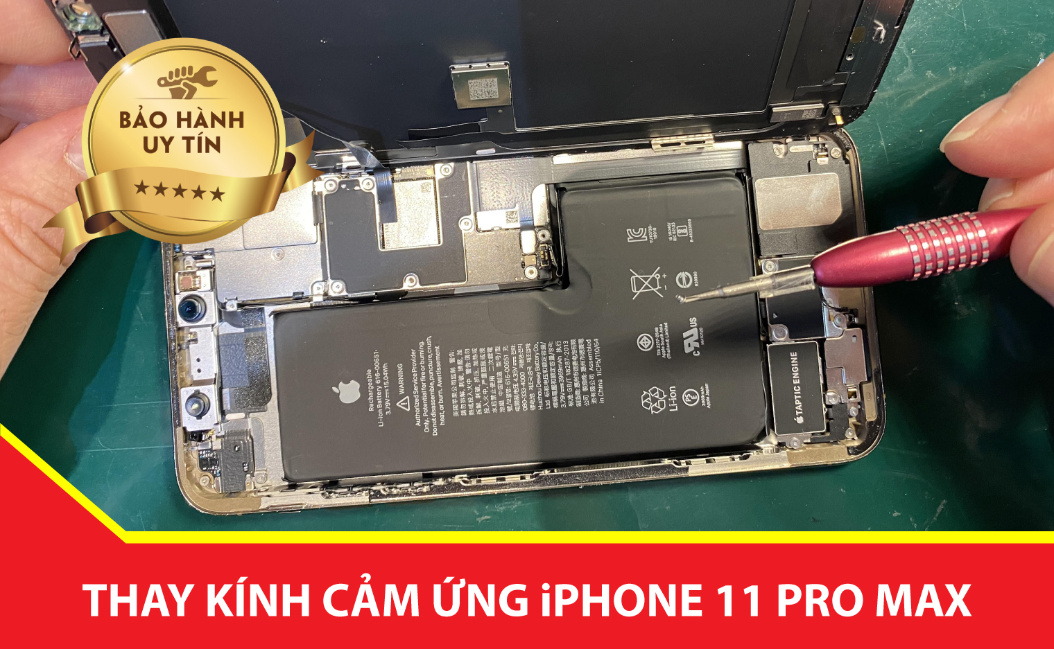 thay kinh cam ung iphone 11 pro max chinh hang Ha Noi