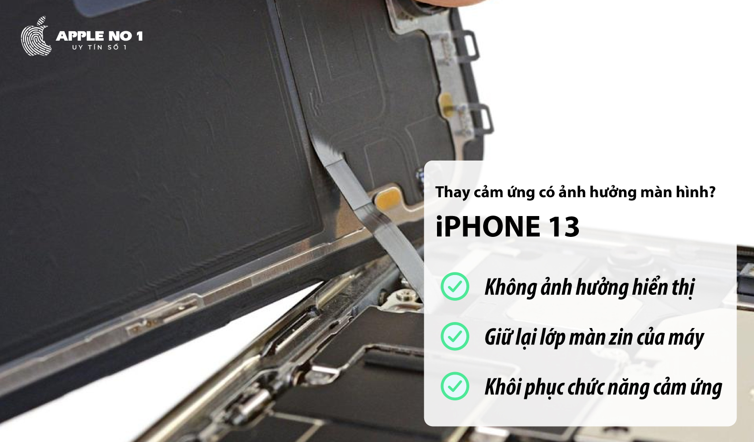 Thay cam ung iPhone 13 co anh huong den man hinh khong?